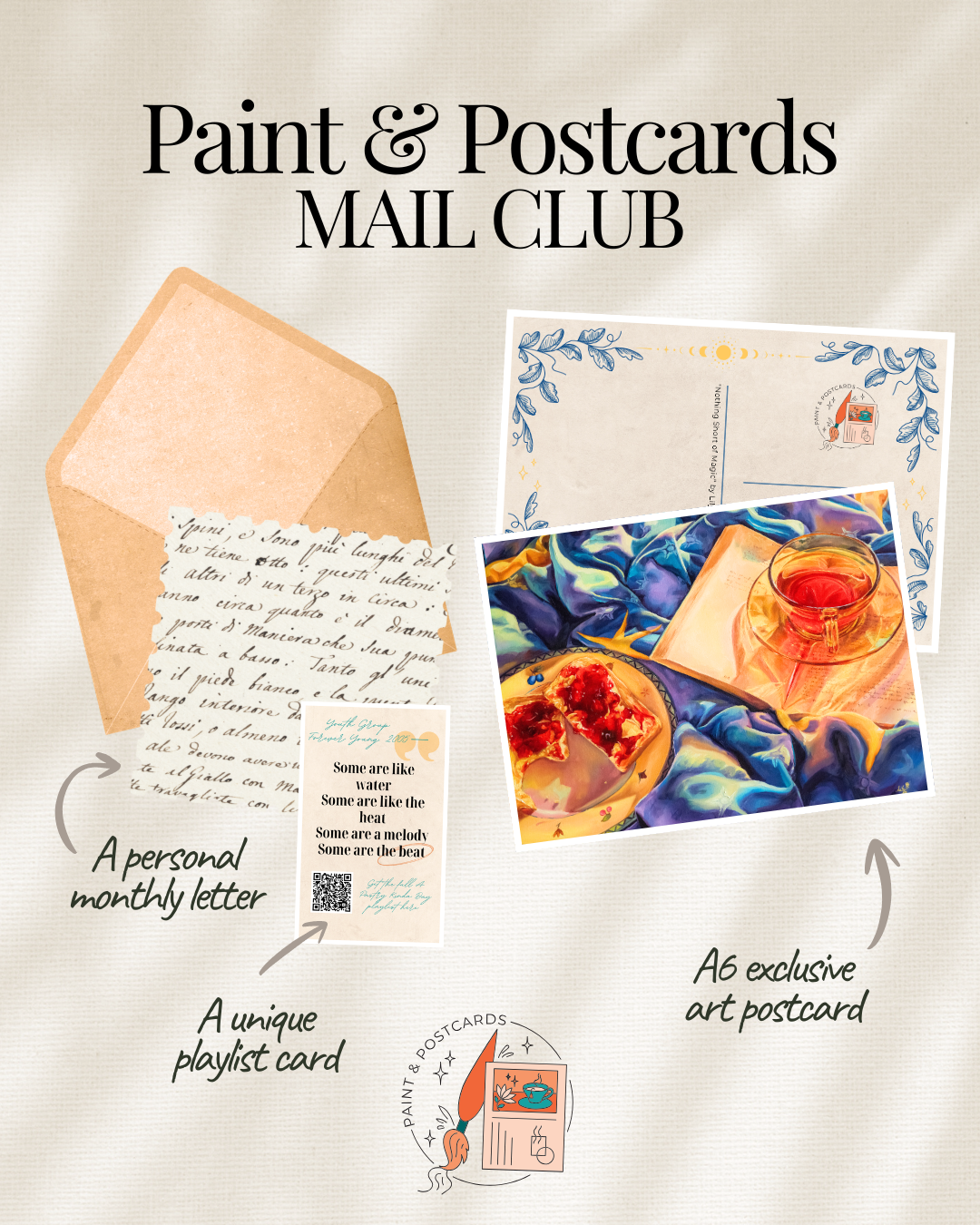 Paint & Postcards Club - Monthly Subscription