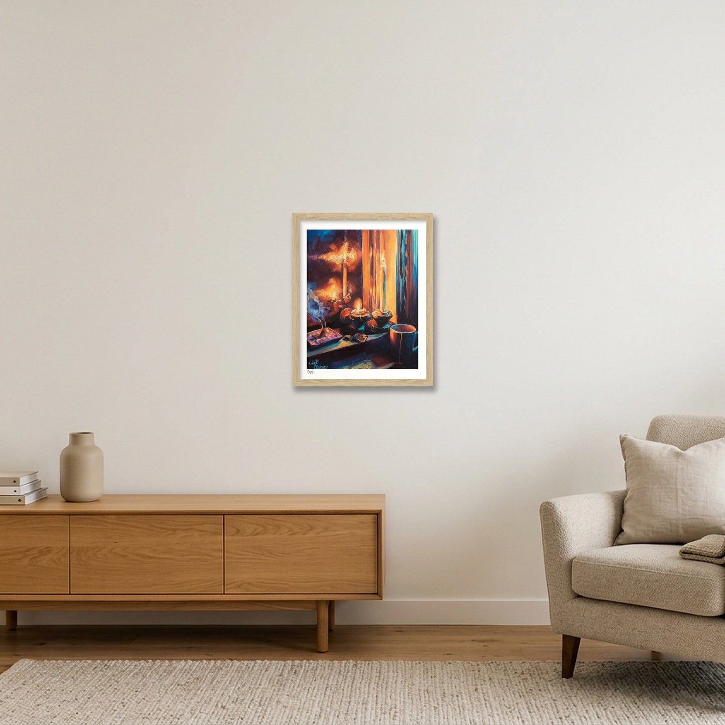 For a Little While — 28×35cm, 11×14" Oak Frame
