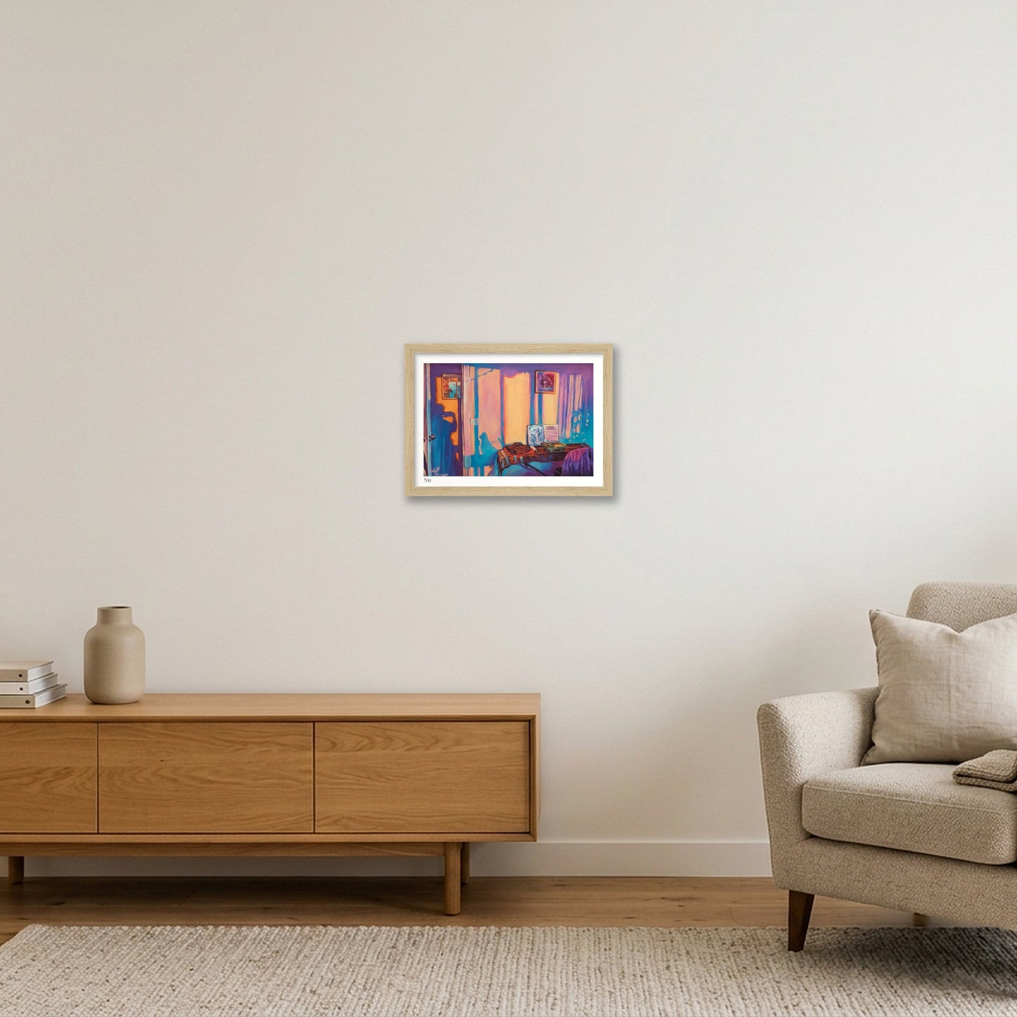 Suspended in Passing Haze — A4 (30×21cm, 12×8") Oak Frame
