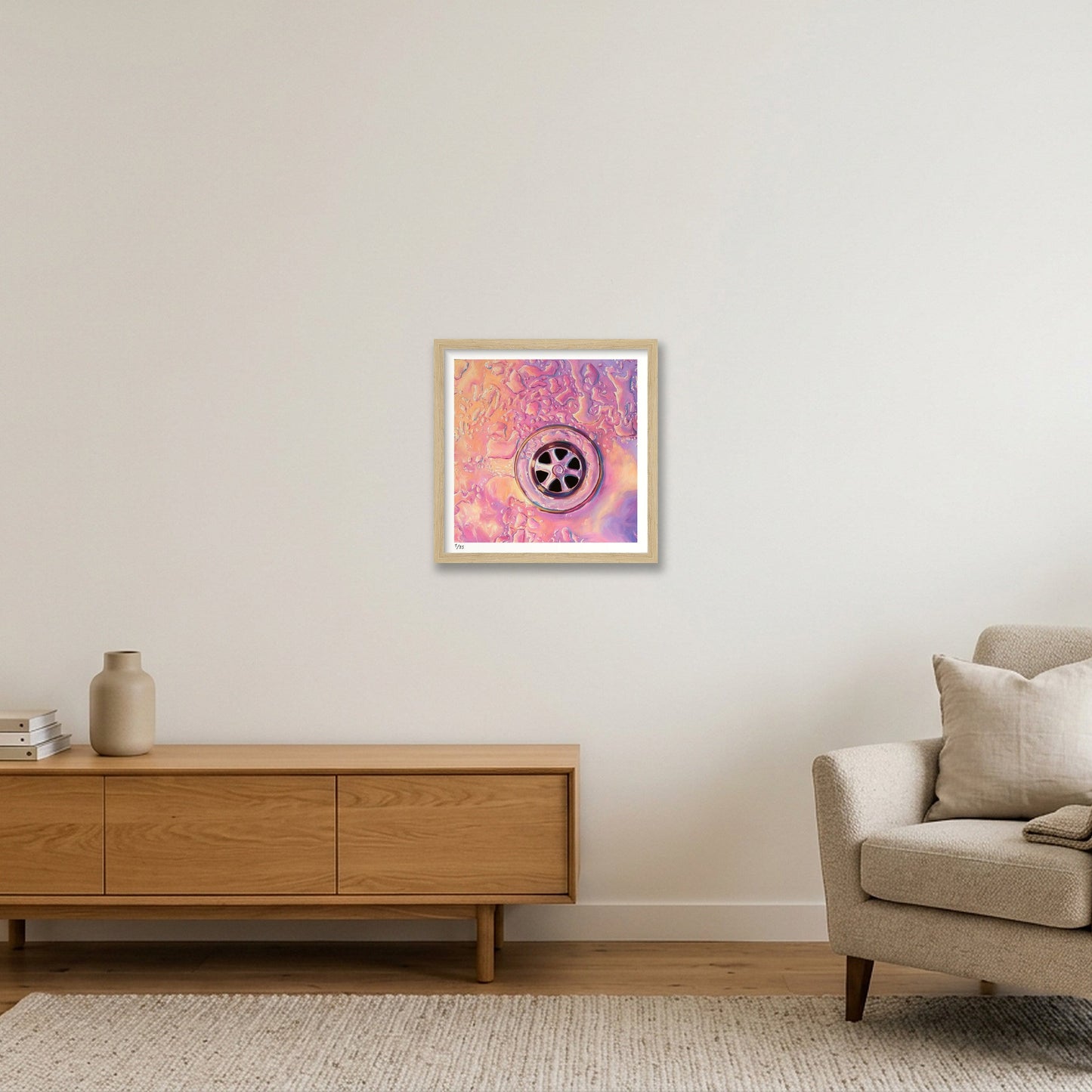 Smells Like Roses to Me — 30×30cm, 12×12" Oak Frame