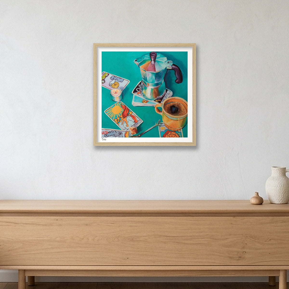 Fortune — 40×40cm, 16×16" Oak Frame